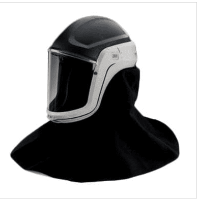 Respirador visor alzable y protector de cuello y hombros - 3m