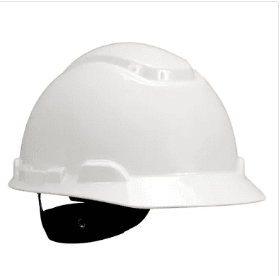 Casco blanco con suspensión ratchet 4 puntos - 3m