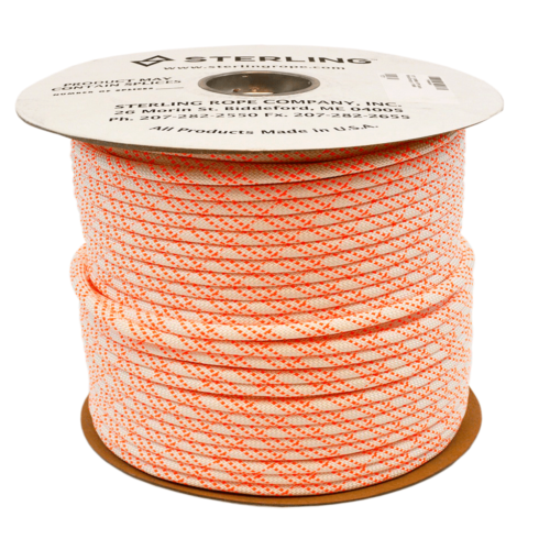 Cuerda de 13 mm blanca/naranja en poliester