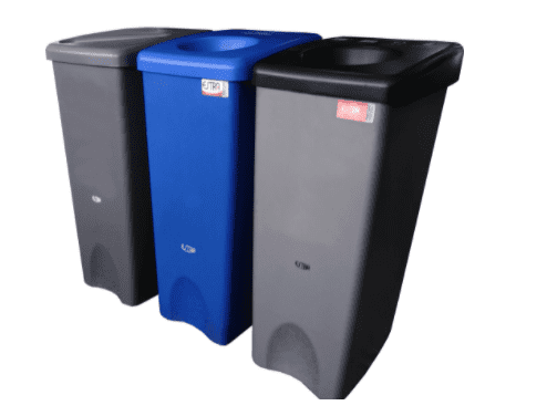 Caneca plástica de 53 lts tapa orificio