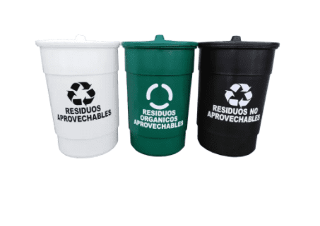 Caneca plástica de 208 lts