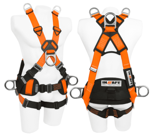 Arnés 6 argollas para espacios confinados con soporte lumbar in 8006-1 insafe