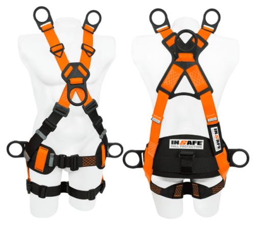 Arnés 6 argollas dieléctrico light para espacios con soporte lumbar in 8006-1dl insafe