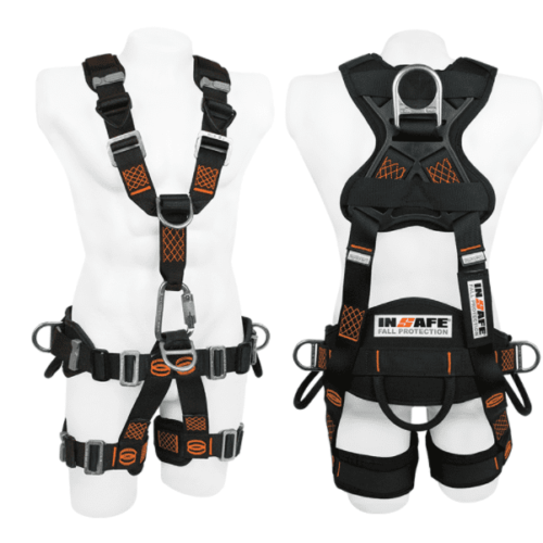 Arnés 5 argollas para rescate con soporte lumbar