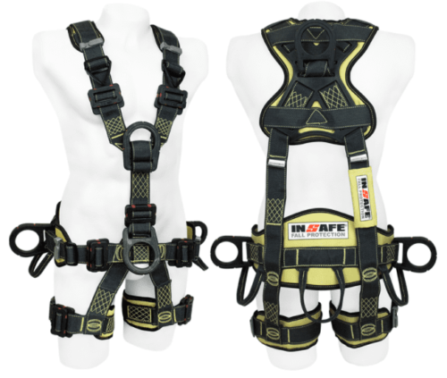 Arnés 5 argollas para rescate arco eléctrico con soporte lumbar in 8007-1arc* insafe