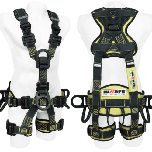 Arnés 5 argollas para rescate arco eléctrico con soporte lumbar in 8007-1arc* insafe