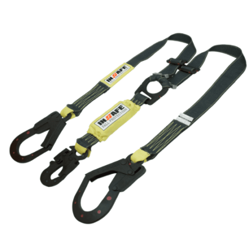 Eslinga en y con absorbedor regulable para arco eléctrico in 8021-r-arc