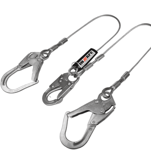 Eslinga de posicionamiento en y guaya con ganchos mixtos in 8042-g insafe