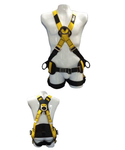 Arnés 4 argollas en x con soporte lumbar lt4c-s