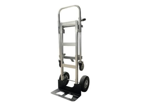 Carreta doble servicio cuatro ruedas 150 kg espaldar plano (aluminio) - Image 2