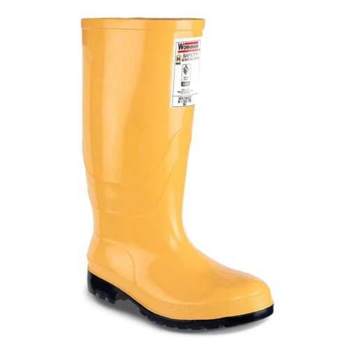 Bota workman safety oil resistant s/p pu amarilla y blanca