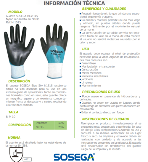 Guante blue sky nitrilo - sosega - Image 5