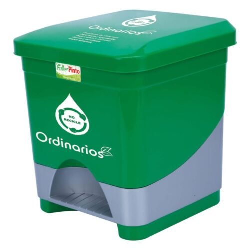 Papelera pedal cuadrada marcada 20 l