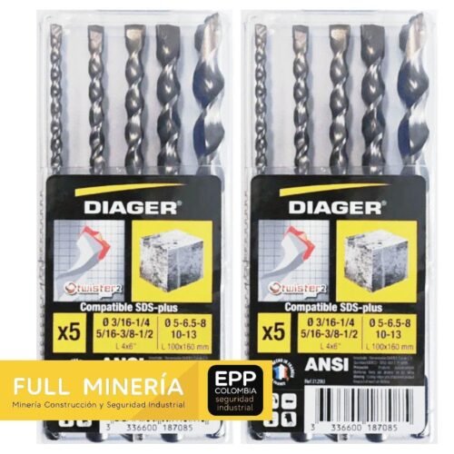 Set Broca Twister Sds Plus 2 Cortes
