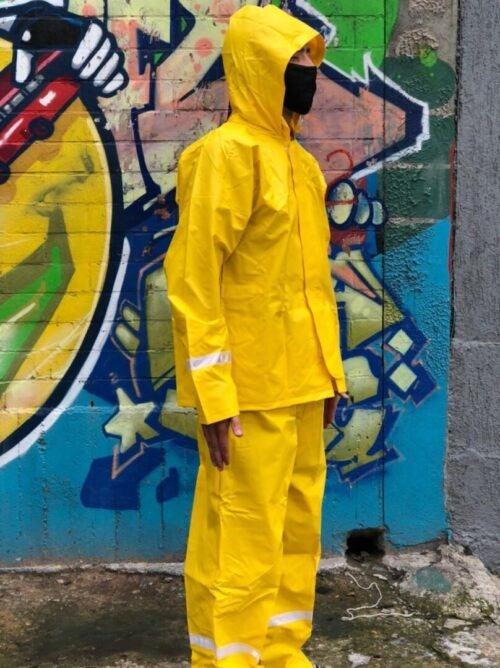 Impermeable pvc calibre 18 2 piezas velcro cremallera - Image 2