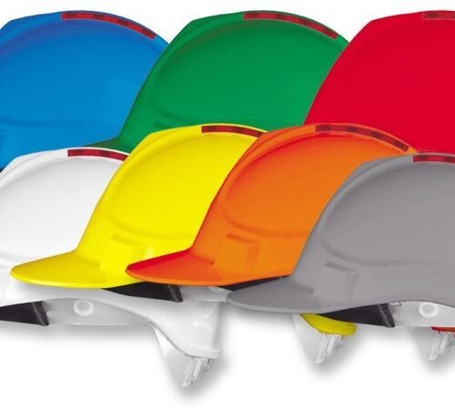 Casco de seguridad tipo industrial sin ventilación tafilete de 6 apoyos