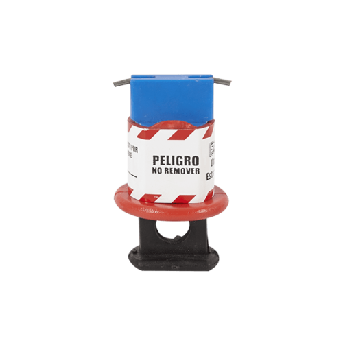 Bloqueo de breaker eléctrico rojo con azul, steelpro