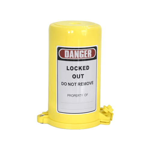 Bloqueador de válvula de cilindro en color amarillo, steelpro