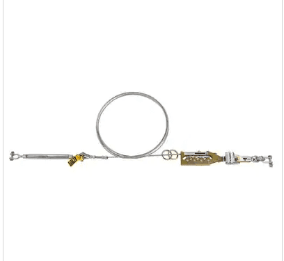 Sistema de cuerda de rescate horizontal con cables en acero galvanizado longitud 9.1 mts - 3m