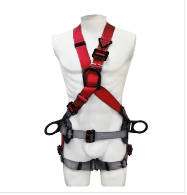 Arnés cruzado en x 4 argollas recubiertas con soporte lumbar - 3m