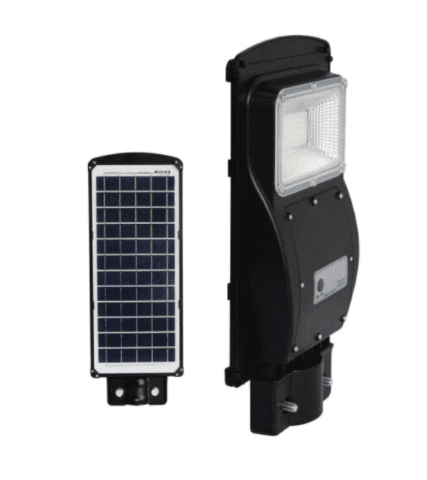 Luminaria solar led alumbrado publico 30w 6500k con sensor