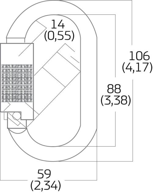 Mosquetón circuit en acero, sosega - Image 2