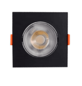 Bala led 5w 6500k negra cuadrada