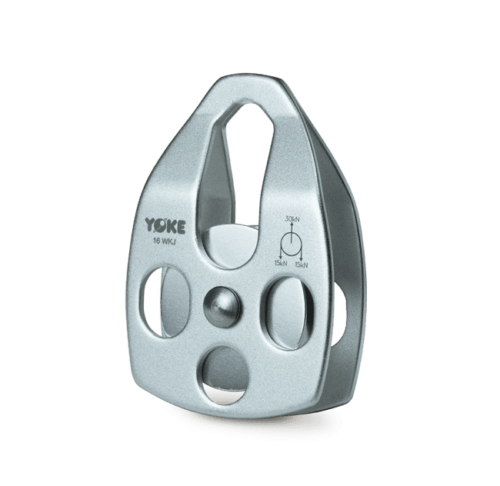 Polea movil grande sencilla en aluminio para cuerda 16mm