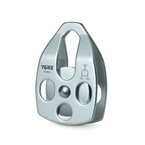 Polea movil grande sencilla en aluminio para cuerda 16mm